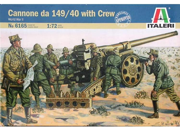 1/72 Italeri - WWII Italian Cannone da 149/40 with crew
