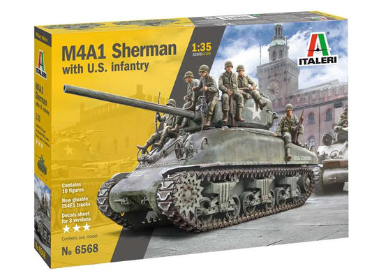 1/35 Italeri - M4A1 Sherman with U.S Infantry