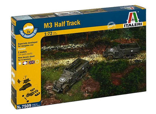 1/72 Italeri - M 3A1 Half Track - Two Fast Assembly Models