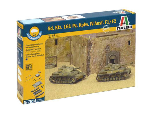 1/72 Italeri - Sd.Kfz. 161 Pz.Kpfw. IV Ausf. F1/F2 -2 Fast Assembly Models