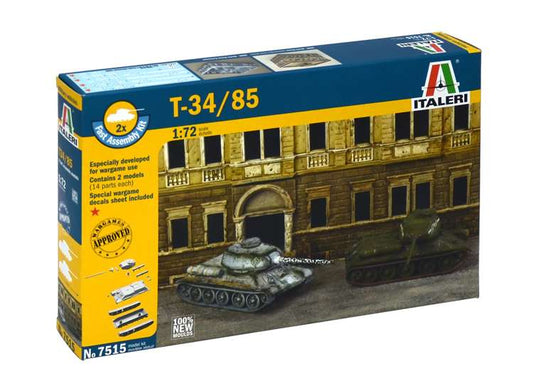 1/72 Italeri - T-34/85 - 2 Fast Assembly Models