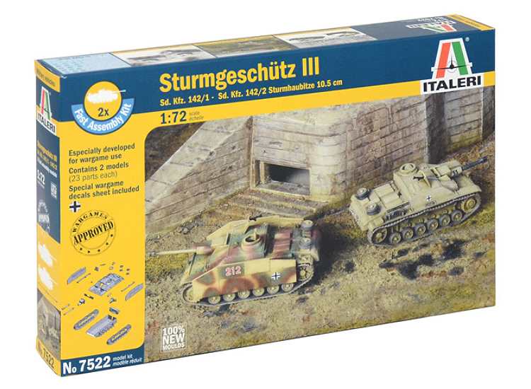 1/72 Italeri - Sturmgeschutz III - 2 Fast Assembly kits