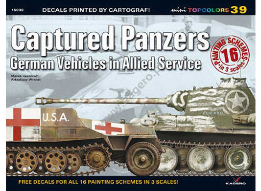 - Kagero - Mini Top Colors 39 - Captured Panzers German Vehicles in Allied Service (decals)