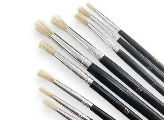  Toolzone - 9 Piece Assorted Round Brushes Budget Set