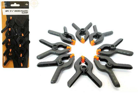 - Toolzone - 8 Piece 2.5" Micro Plastic Clamp