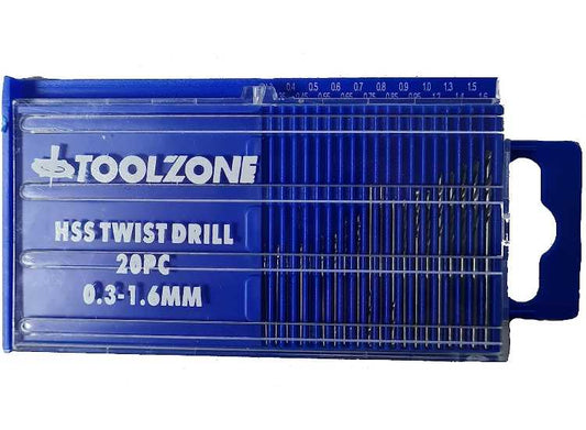 - Toolzone - 20 Piece Microbox Precision Drills