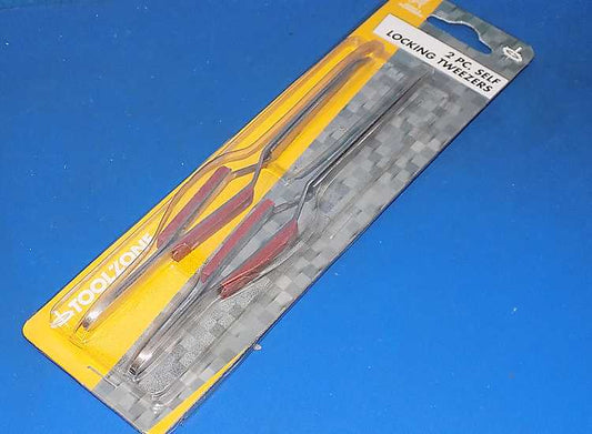 - Toolzone - 2 Self Locking Tweezers
