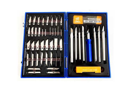 - Toolzone - 57 Piece Precision Hobby Knife Set