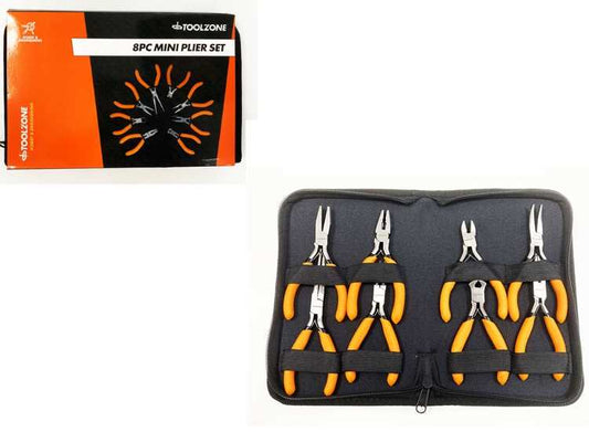 - Toolzone - 8 Piece Assorted Mini Plier Set