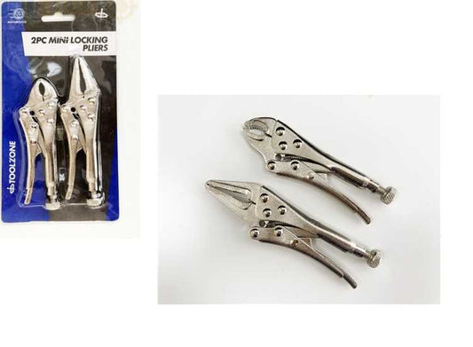 - Toolzone - 2 Piece Mini Locking Pliers