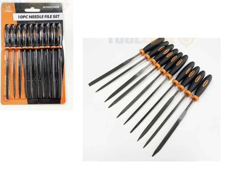 - Toolzone - 10 Piece Needle File Set- Bearing Steel