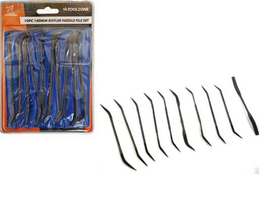 - Toolzone - 10 Piece 140mm Riffler Needle Files