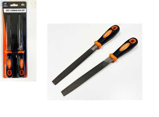- Toolzone - 2 Piece 150Mm T12 Soft Grip File Set