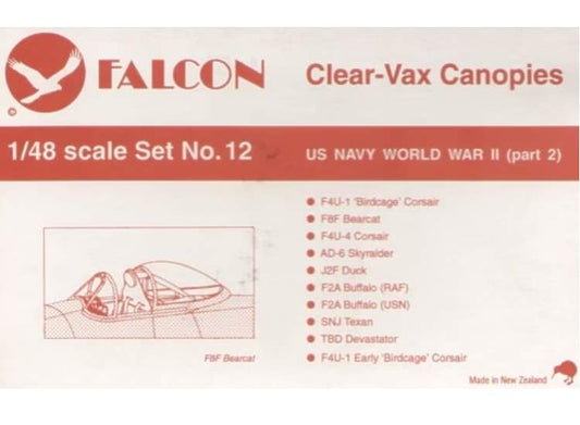 1/48 Falcon - Clear Vax Canopies Set 12: US Navy WWII Part 2
