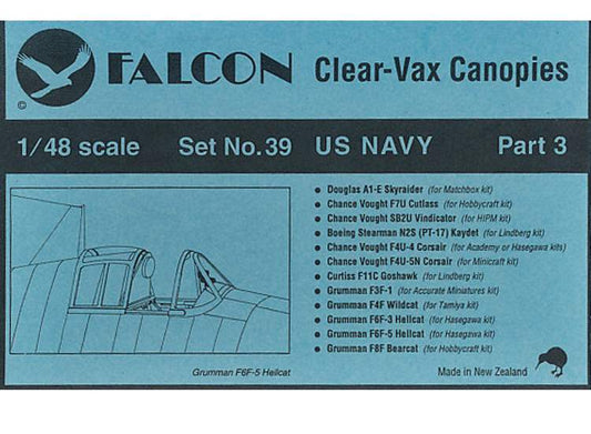 1/48 Falcon - Clear Vax Canopies Set 39: US Navy Part 3