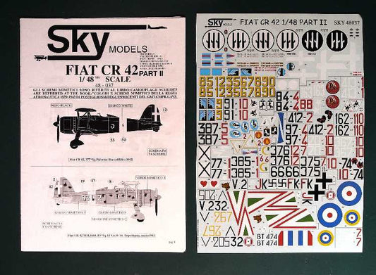 1/48 Sky Decals - Fiat CR.42 Part II