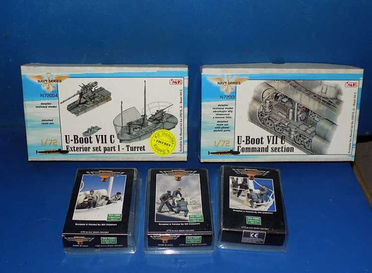 1/72 Various - U-Boat V11C CMK Tuuret Set, Command Section & 3 Sets Warrior Figures