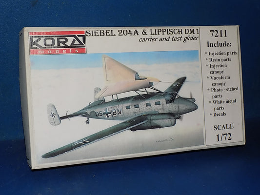 1/72 Kora - Siebel 204A & Lippisch DM1 Carrier and Test Glider