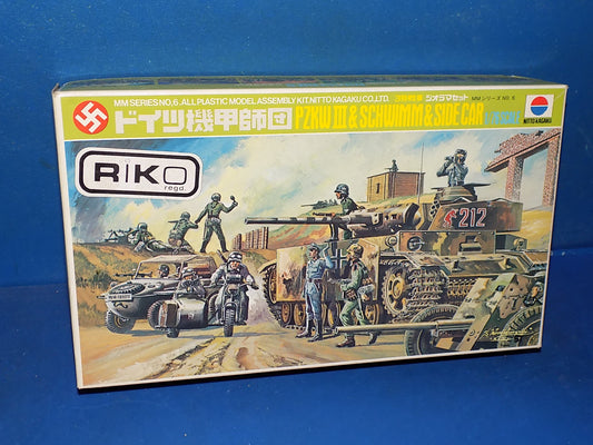 1/76 Nitto - Diorama Set: Pz.Kw III & Schwimmwagen & Side Car