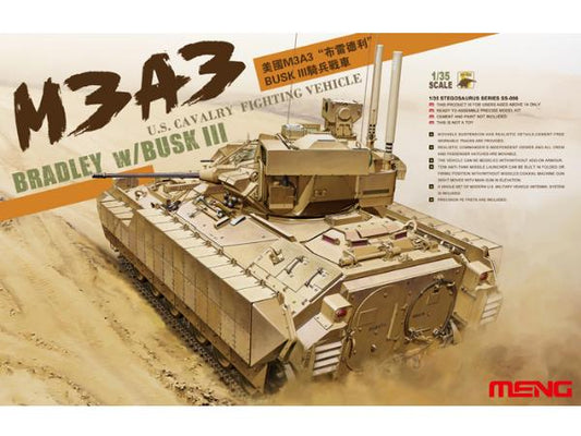 1/35 Meng Model - US Cavalry Fighting Vehicle M3A3 Bradley w/Busk III