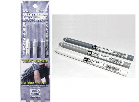 - Mr Hobby - Mr. Weathering Liner Snow Color Set