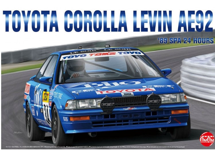 1/24 NuNu - Toyota Corolla Levin AE92 1989 Spa 24 hours