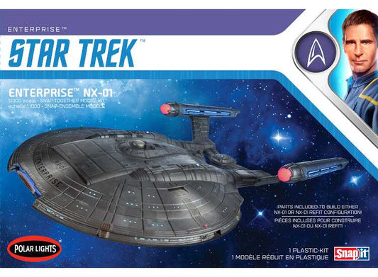 1/1000 Polar Lights - Star Trek Enterprise NX-01 Snap It Model
