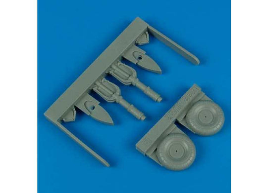 1/48 Quickboost - Junkers Ju-87 'Stuka' uncovered wheels (designed to be used with Hasegawa kits) [Ju-87B/R2 Ju-87B-2 Ju-87C Ju-87D Ju-87D-1/D-3 Ju-87D-3N Ju-87D-4 Ju-87D-5 Ju-87D-8 Ju-87G-1 Ju-87G-2 Ju-87R-2]