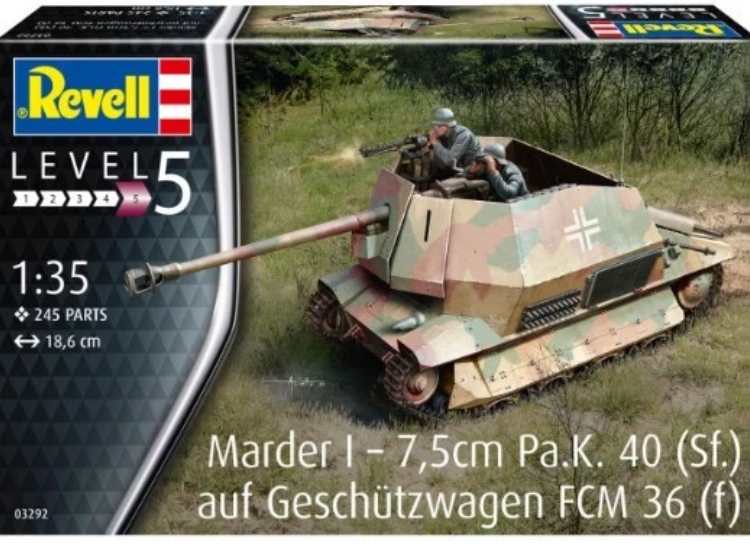 1/35 Revell - Marder I 7,5cm Pa.K. 40 (Sf.) auf Geschützwagen FCM 36 (f)