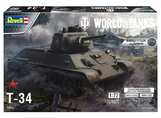 1/72 Revell - World of Tanks - T-34 - Easy Click System -  Code EXPIRED