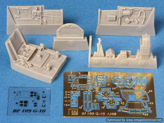 1/48 SBS Model - Bf-109G-10 Cockpit set For Hasegawa Kit - Resin + PE