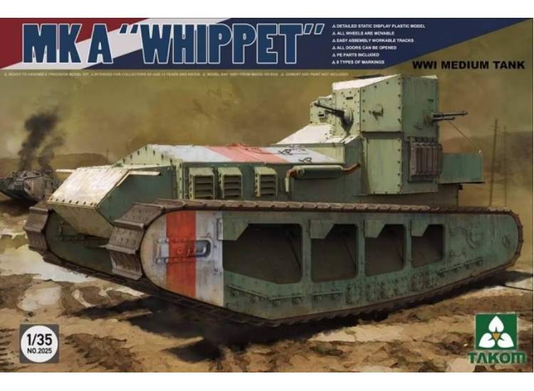 1/35 Takom - MK A Whippet WWI Medium Tank