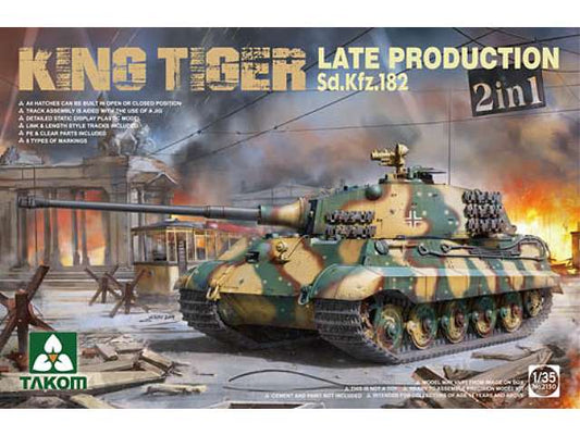 1/35 Takom - WWII German Heavy Tank SdKfz 182 King Tiger Late Production 2 in 1