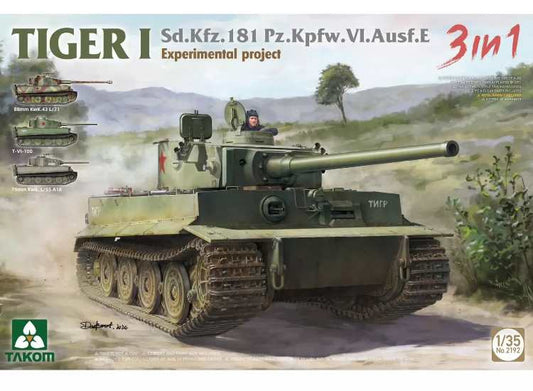 1/35 Takom - Sd.Kfz.181 Pz.Kfw.VI.Ausf.E Tiger I Experimental Project 3 in 1