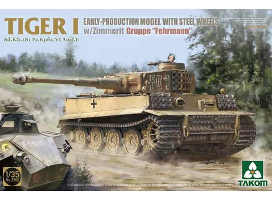 1/35 Takom - Tiger I Early Production Model w/Steel Wheels w/zimmerit Gruppe Fehrmann