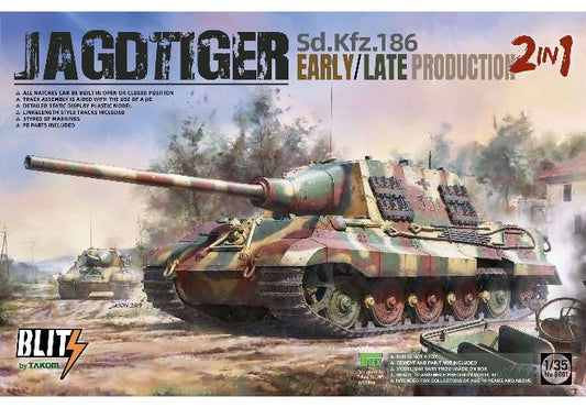 1/35 Takom - SdKfz 186 Jagdtiger Early/Late production 2 in 1 - Blitz Version