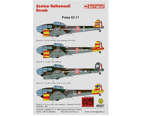 1/48 Techmod - Potez 63-11 + mask
