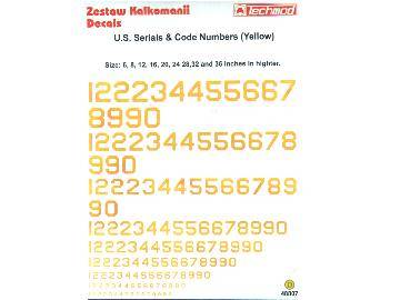 1/48 Techmod - USA Code Characters Yellow Decals