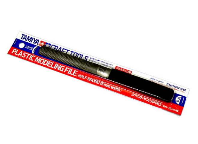 Plastic Modelling Files Tamiya 74062 15mm - Plastic Modeling File - Half-round 15mm width ...