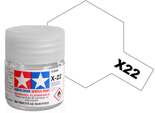 10ml Tamiya - Acrylic Mini X22 Clear