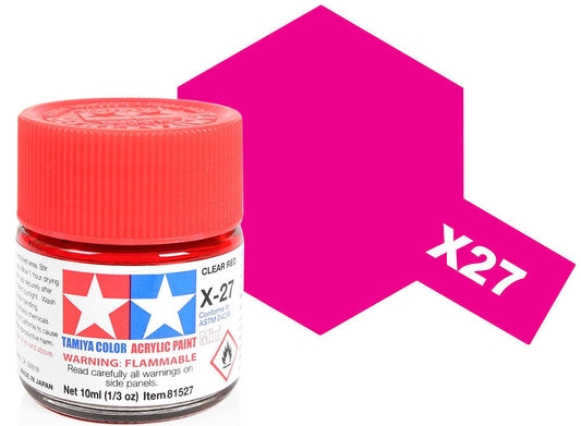 10ml Tamiya - Acrylic Mini X27 Clear Red
