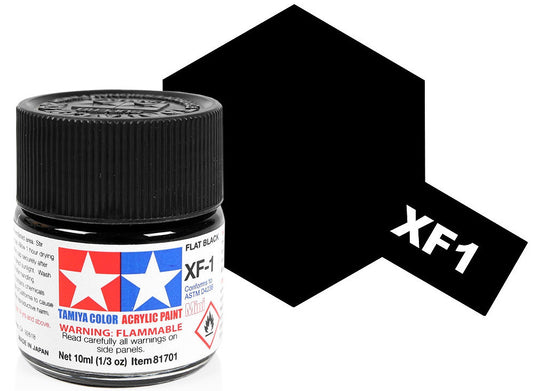 10ml Tamiya - Acrylic Mini XF1 Flat Black