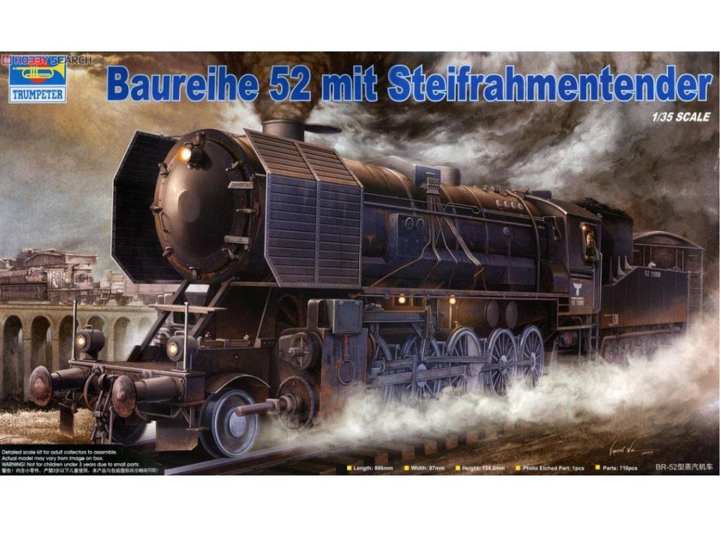 1/35 Trumpeter - Br-52 Kriegslocomotive Armoured Steam Loco with Steifrahmentender