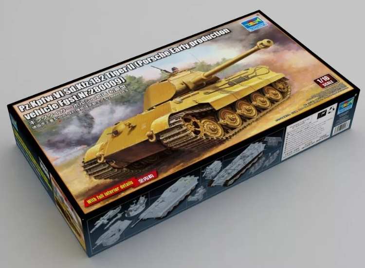 1/16 Trumpeter - z.Kpfw.VI Sd.Kfz.182 Tiger II Porsche Early Prod w/Interior