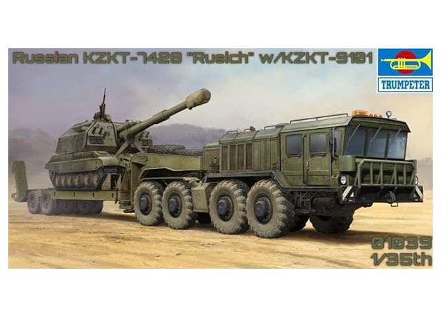 1/35 Trumpeter - Russian KZKT-7428 Rusich Tank Transporter w/KZKT-9101