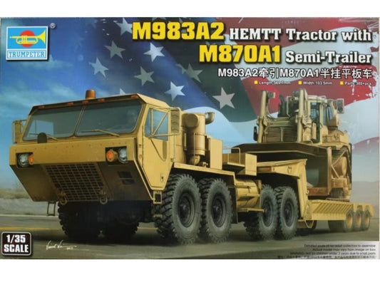 1/35 Trumpeter - M983A2 HEMTT Tractor with M870A1 Semi-trailer (Dozer not included)
