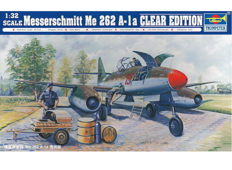1/32 Trumpeter - Messerchmitt Me 262 A-1a clear edition