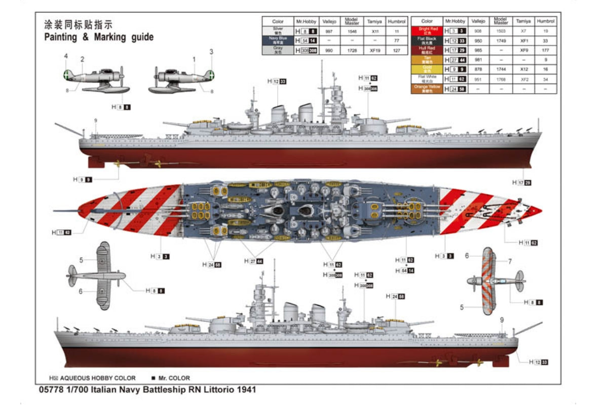 1/700 Trumpeter - Italian Navy Battleship RN Littorio 1941
