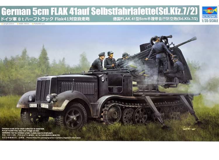 1/35 Trumpeter - German 5cm FLAK 41 auf Selbstfahrlafette (Sd.Kfz. 7/2)