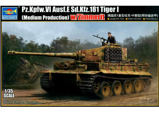 1/35 Trumpeter - Pz.Kpfw. VI Ausf. E Sd.Kfz. 181 Tiger I (Medium Production) w/ Zimmerit